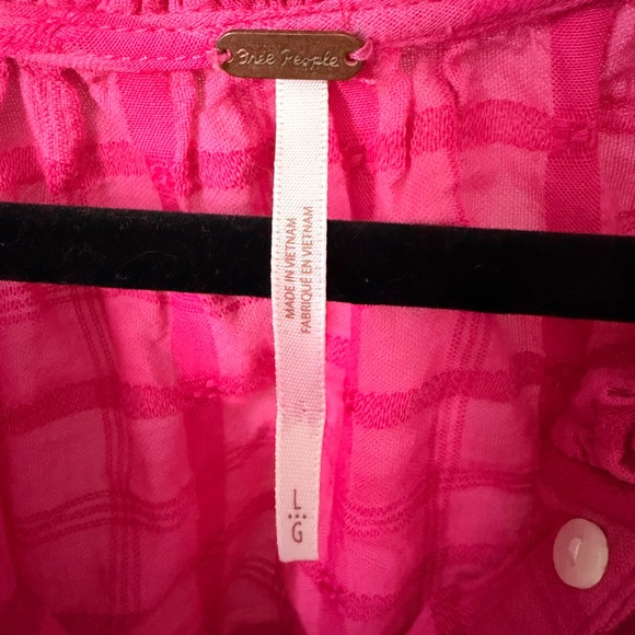 Free People Hot Pink Crinkled Maxi Dress - Picture 2 of 4